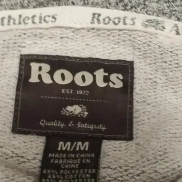 Roots Athletics Full Zip Hoodie, Salt and Pepper - Men's Size M - Picture 3 of 4